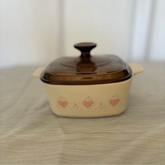 Corning Ware A-1 1/2-B w/tint lid Forever Yours Hearts Design 1.5L Casserole - Picture 12 of 12